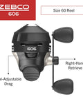 606 Spincast Fishing Reel Size 60 Right Hand Retrieve Easy To Use No Tangle Design Pre Spool With 20 Pound Line Reel
