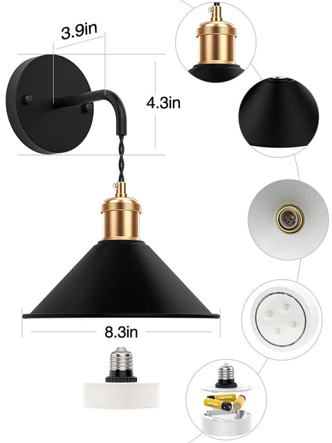 Set Of 2 Battery Operated Wall Sconces With Remote Control, Wireless RGB LED Lights, 13 Color Modes, Dimmable, Memory Function, Auto Timer, Ideal for Bedroom, Living Room, Hallway, Party Vibe Decor