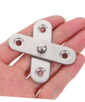 20 Piece Rotating Stainless Steel Hidden Door Hinges 360 Degree Up And Down Pivot Shaft Concealed Cabinet Hinges in hand