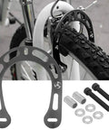 Rock Solid Aluminum Alloy Brake Boosters With Mounting Screws For V Brake Mountain Bikes Heavy Duty Premium Grade Brake Hardware Upgrades No Sweat Quick Install Black Finish, showcasing black finish and complete mounting set.