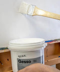 Applying Premium Gesso Universal Primer 64oz For Canvas, Wood, Paper And More Ideal For Acrylic, Oil, Gouache, And Pastels Airbrush Ready
