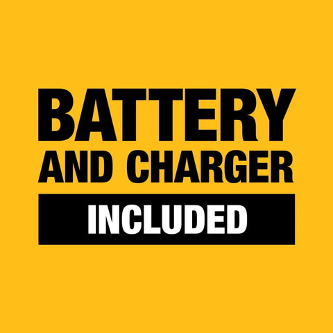 Battery and charger included sign for Cordless 20V Max Brushless Impact Driver Delivers Knockout 1825 Inch Pounds Torque And Blistering 3400 RPM Across Three Speed Settings Featuring Smart Variable Trigger Bright Built In Light And Ships Ready To Roll With Full Battery Charger Kit For Tough.