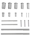 Pro Grade Keyway Broach Set For Lathe 18 Pcs HSS With Wooden Case arranged flat showing various sizes