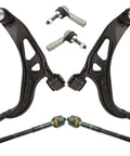 Front Six Piece Steering And Suspension Kit With Control Arms Ball Joints Tie Rod Ends For Ford Explorer 2016 2017 showing control arms and joints.