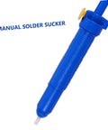 Blue desoldering pump solder sucker for PCB repair and solder removal tool DIY friendly easy grip desolder gun portable hand tool