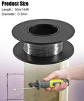 50m 0.3mm Electric Hot Wire For Foam Cutter spool with hand using cutter tool, Pro Grade High Temperature Resistant