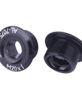 Two Pack M20 Crankset Arm Bolts Aluminum Alloy For Bike Crank Cover Screws Black Durable Lightweight Secure Attachment