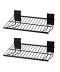 Heavy Duty Slatwall Shelves 16 Inch Wide Wire Shelf Organizer For Garage Workshop Kitchen And Office Slatwall Accessories Durable Powder Coated Finish 2 Pack