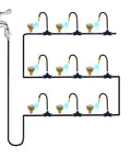 49.21Ft Drip Irrigation Kit With Five Sixteenth Inch Tubing, misting system for plant watering, lawn and garden use