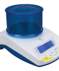 Top Shelf Portable Precision Balance Scale With 3000G Max Load And 0.1G Readability, featuring a blue container and LCD display.