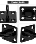 Badass Stainless Steel Pad Eye Plate 5 Pack Heavy Duty Rigging Hardware side view with loop and mounting holes.
