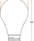 Dimensions of Frosted A15 Incandescent Light Bulb 40W 2850K Soft White, Medium Base, 2 Pack, shown as 1.87" x 3.5"