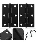 Rotating Concealed Hinges For Doors And Cabinets, Black Interior Small Shutter Hinge Set, 2 Pack, with screws included