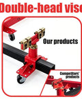 Double-head vise on Auto Body Frame Straightener with 3 Ton Air Jack for sedans, SUVs, trucks, and vans.