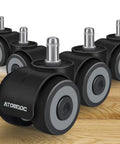 Ace Heavy Duty Office Chair Caster Wheels With Smooth Rolling Quadruple Ball Bearings And Floor Safe Hardwood Glide Easy No Sweat Quick Swap Universal Fit Set Of Five on wooden floor