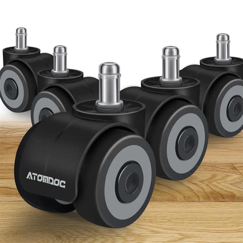 Ace Heavy Duty Office Chair Caster Wheels With Smooth Rolling Quadruple Ball Bearings And Floor Safe Hardwood Glide Easy No Sweat Quick Swap Universal Fit Set Of Five on wooden floor