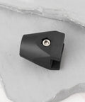 One Pack Rock Solid Conveyor Guide Rail Rod End Clamp No Sweat Swapping Fits 1/2 And 5/8 Inch Rods Compatible With Valu Guide Replaces VG-020-01, black nylon body shown.