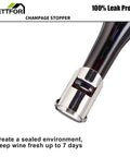 Leak Proof Champagne Stoppers With Stainless Steel Saver And Food Grade Silicone Keep Sparkling Wine Fresh Up To 7 Days Fits Champagne