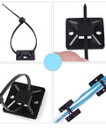 Self Adhesive Cable Tie Mounts With Screw Holes 1x1 Inch Square Black Base Holder And Heavy Duty ABS Mounts DIY Friendly