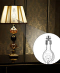 Clip On Lampshade Adapter With Finial Included Durable Metal Lamp Shade Holder For Clip On Light Bulbs Silver Finish