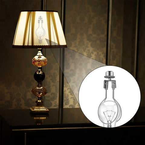Clip On Lampshade Adapter With Finial Included Durable Metal Lamp Shade Holder For Clip On Light Bulbs Silver Finish