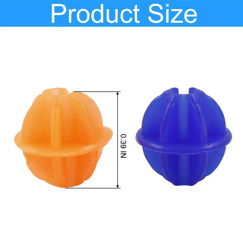 Orange and blue beads from 216 Piece Multicolor Bicycle Spoke Beads Kit Clip Beads For Bike Wheel Spokes Decoration Durable Plastic Easy Clip On