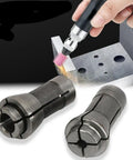 Six Pack Die Grinder Collets Set With 1/4 Inch And 1/8 Inch Arbors Shanks, showing 3 mm and 6 mm grinding collets in use