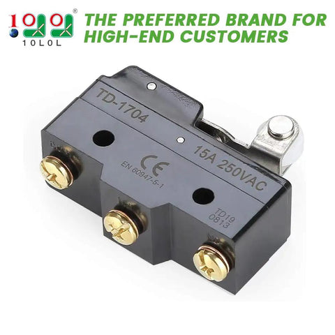 Golf Cart Accelerator Switch With Roller For EZGO TXT Marathon 1983 To 1994, black micro switch with gold contacts