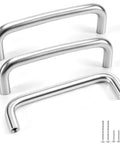 10 Pack Six And A Quarter Inch Brushed Stainless Steel Cabinet Pulls 160mm Center To Center Wire Drawer Handles with screws