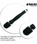 Heavy Duty Flex Shaft With 1/4 Inch Keyless Chuck 56 Inch Drill Extension Cable for Power Drills and Bench Grinders