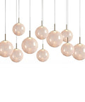 Top Shelf Modern Crackle Glass Sphere Pendant Cluster Integrated Led Brass Finish Adjustable Cord Lighting For Duplex Staircases Heavy Duty Mounting Is Big Time Game Changer with multiple round glass pendants.