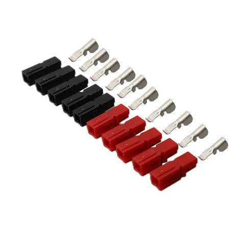 Five Pair Rock Solid Marine Connectors Waterproof Power Kit For Boat Solar EV Battery Wiring 45 Amps 600 Volt with plugs and contacts.