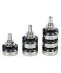 Double And Triple Quadruple Multi Joint Carbon Membrane Potentiometer For Pro Grade Precision Control B502 B103 Compatible Dial In Audio And Instrument Switch, three sizes