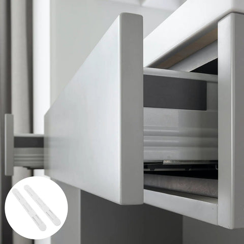2 Pack Dope Multifunctional Plastic Drawer Slides Side Mount Cabinet Drawer Guides Quiet Smooth Operation For Kitchen