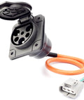 Top Tier Electric Golf Cart Charger Receptacle Head Replacement For Evolution Powersports Advanced Ev And Aeric with 3 pin 30 amp port