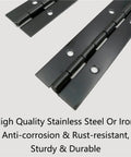 Top Tier Heavy Duty Stainless Steel Piano Hinge Full Length Continuous Design For Furniture Cabinet And Wardrobe Doors close-up showing sturdy rust-proof finish.