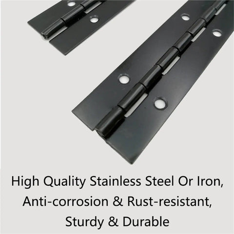 Top Tier Heavy Duty Stainless Steel Piano Hinge Full Length Continuous Design For Furniture Cabinet And Wardrobe Doors close-up showing sturdy rust-proof finish.