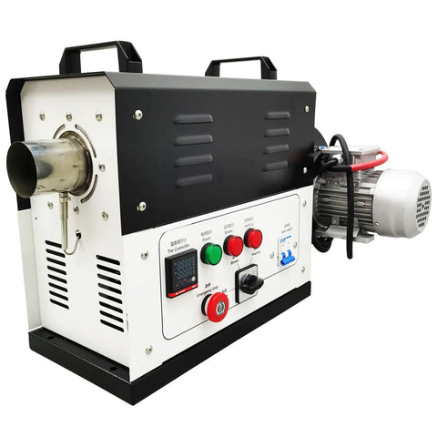 Heavy Duty Portable Industrial Heat Blower With Pid Thermostat 3Kw Electric Hot Air Furnace Heater control panel and blower motor.