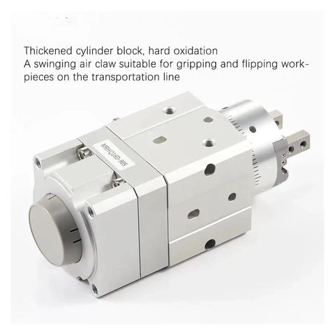 Heavy Lift Angular Rotary Pneumatic Actuator MRHQ25 Series with thickened cylinder block for secure workpiece gripping.