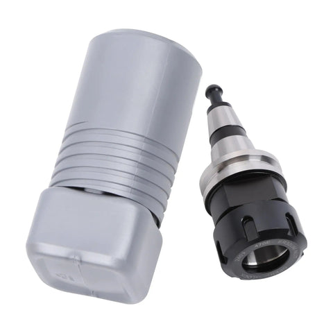 ISO30 ER32 Collet Chuck Tool Holder With Dead Steady Balance And Locked Down Grip Built Tight For Precision Milling And Lathe Work That Stays Put In Any Garage Shop Setup, featuring a gray body with black collet.