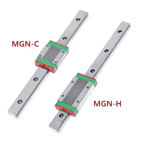 7mm Linear Rail Guide With Mgn7c Block Set For Smooth CNC Machine Carving Projects, MGN-C and MGN-H blocks shown.