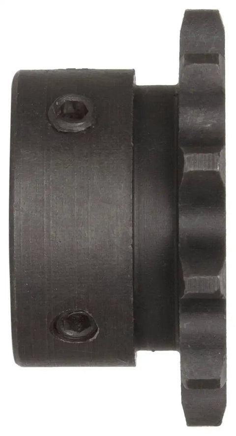 Side view of Roller Chain Sprocket For 35 Chain, 3/8 Pitch, Type B Hub, Bored To Size, Single Strand, 15 Teeth, 0.75 Bore