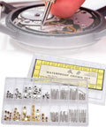 Pro Grade Watch Repair Kit With Stainless Steel Crowns And Stem Spares In Multiple Sizes Includes Plastic Storage Box For Quick Access