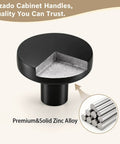 Top Tier Heavy Duty Black Cabinet Knobs Slick Round Handles For Kitchen Cupboards And Drawers Solid Zinc Alloy Hardware Built Tough Quick Install Hassle Free Setup Dependable Twenty Pack Bundle with premium black finish