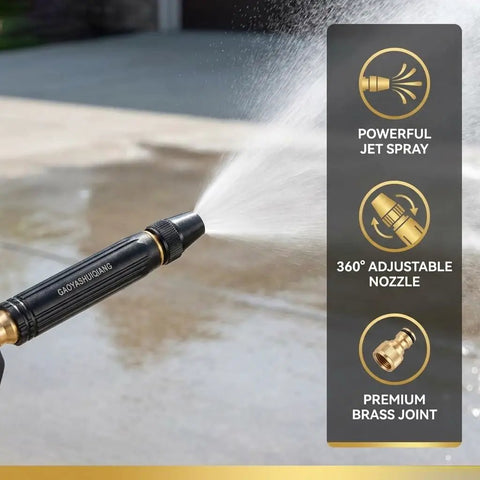 Beast Mode High Pressure Water Gun Nozzle With 360 Degree Rotating Jet Spray For Car Wash And Yard Cleaning