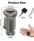 Two Pack Lock Cores With Keys For One Key System Compatible With Bike Racks Roof Cargo Ski Racks And Towers Premium Zinc Alloy