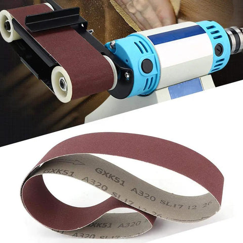 Kickass Aluminum Oxide Sanding Belts 10 Pack 320 Grit Heavy Duty Abrasive Bands for woodworking with sander and sanding strip