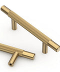 Champagne Bronze Knurled 3 Inch (76mm) Cabinet Handles 10 Pack for Kitchen Cabinets Cupboards Drawers Durable Cabinet Hardware Pulls