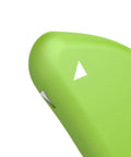 Slice Micro Safety Cutter, lime green plastic box cutter with white logo (front view)