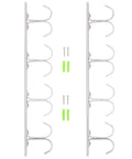 8 Rod Ceiling Rack For Fishing Poles Aluminum Alloy Holder Organizer showing components and mounting screws